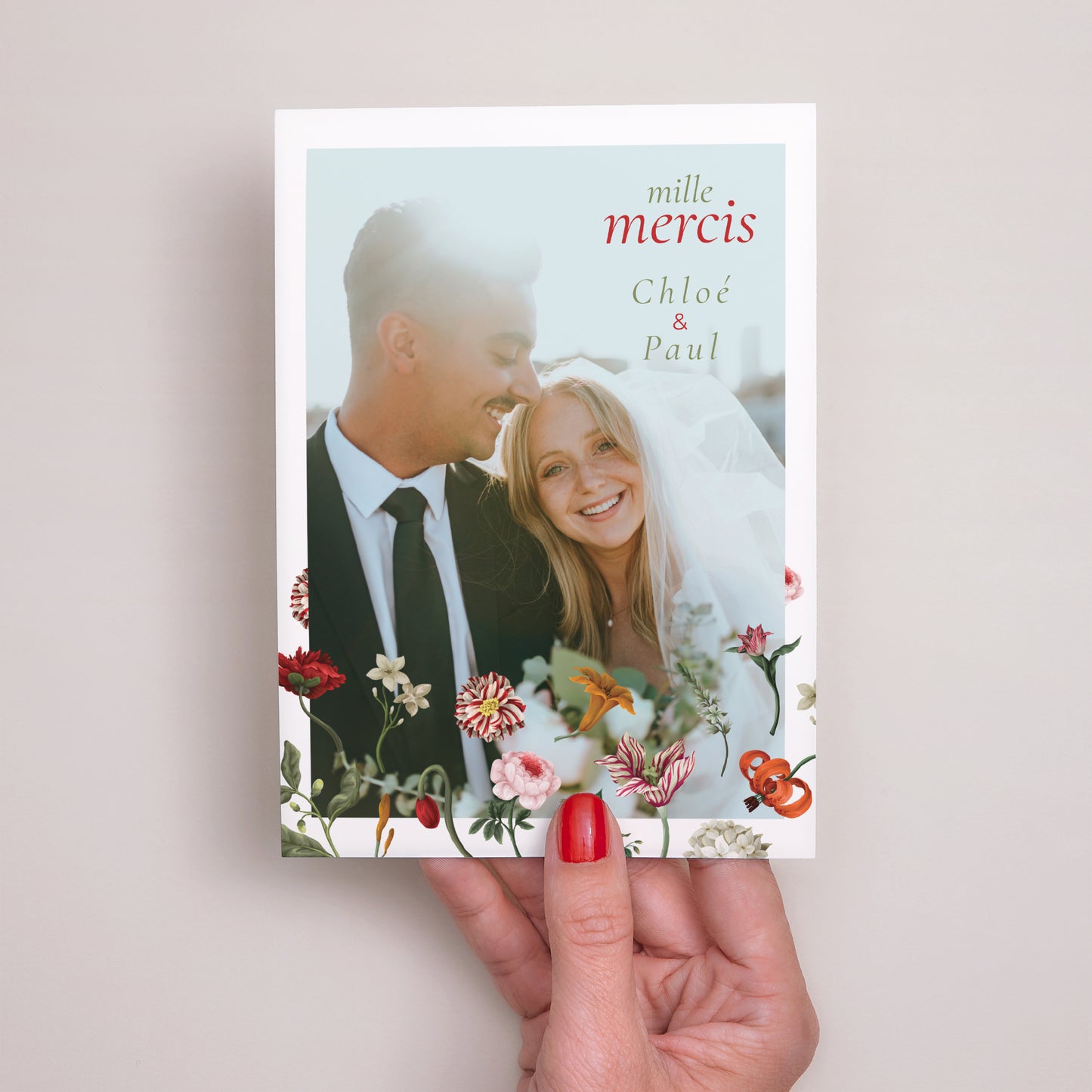 Remerciements Mariage Portrait Botanic Romance photo N° 2