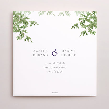 Faire-part Mariage Triptyque ouverture fenêtre Le Domaine de nos cœurs photo N° 3