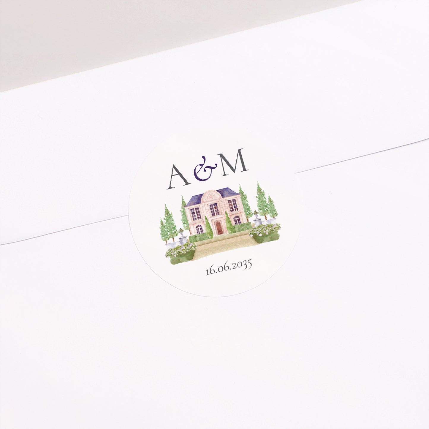 Sticker Mariage Rond Le Domaine de nos cœurs photo N° 1