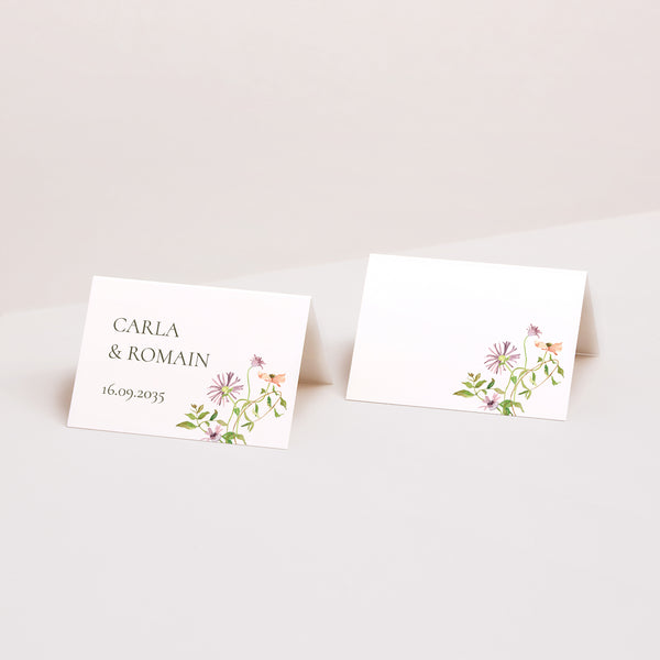 Marque-place Mariage 2 volets La Promesse Fleurie photo