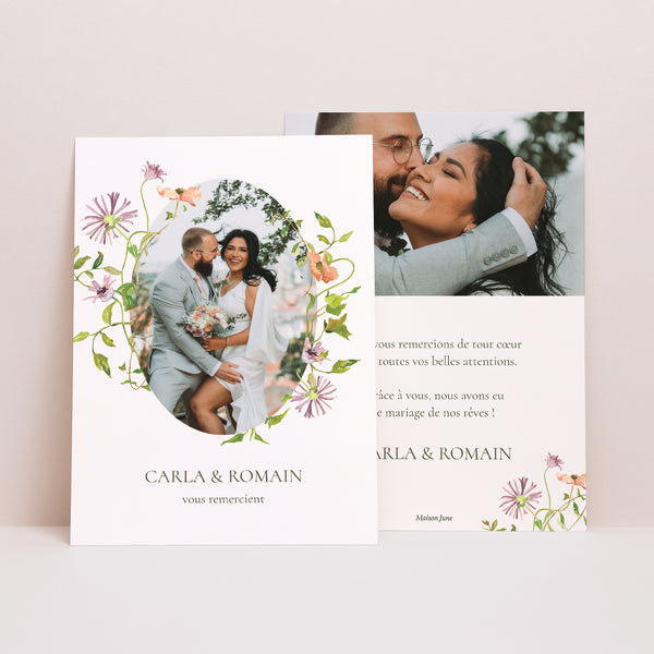 Remerciements Mariage Portrait La Promesse Fleurie photo