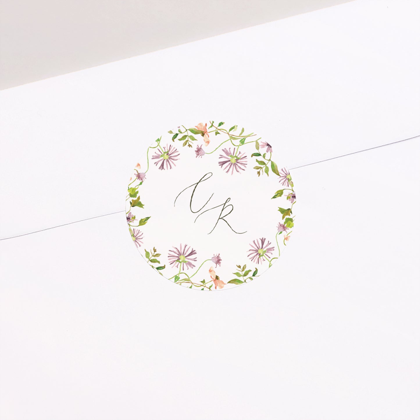 Sticker Mariage Rond La Promesse Fleurie photo N° 1