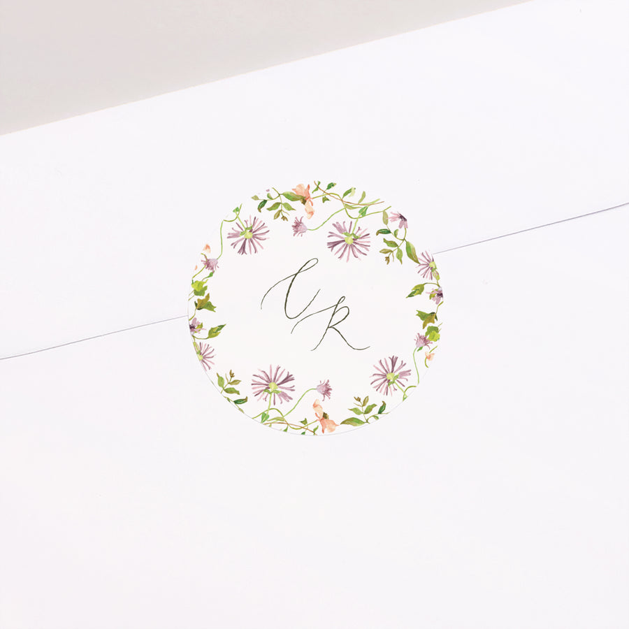 Sticker Mariage Rond La Promesse Fleurie photo