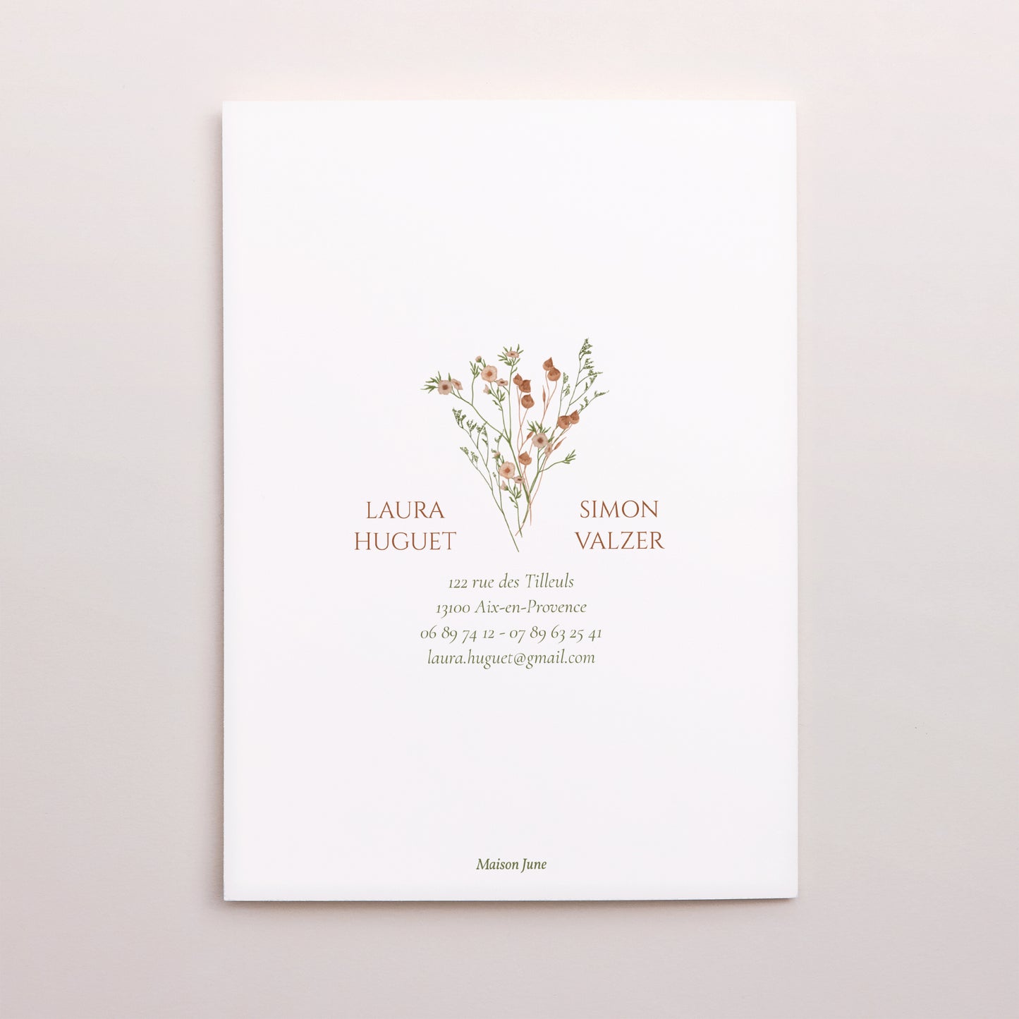 Faire-part Mariage Portrait double volet Couleurs d’Automne photo N° 3