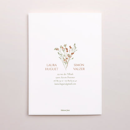 Faire-part Mariage Portrait double volet Couleurs d’Automne photo N° 3