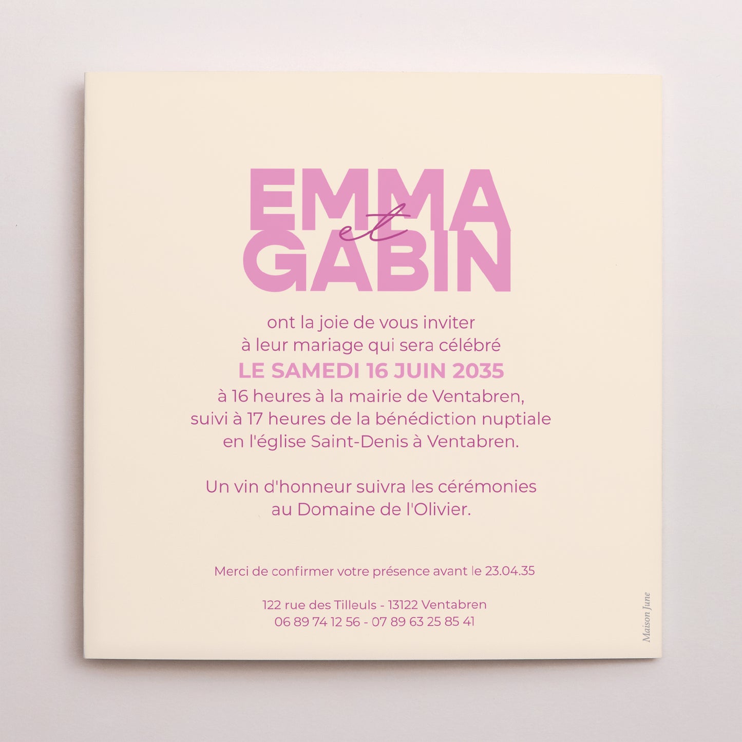 Faire-part Mariage Pochette disque Color Mood photo N° 3