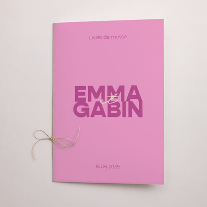 Livret de messe Mariage Double volet Color Mood photo N° 1