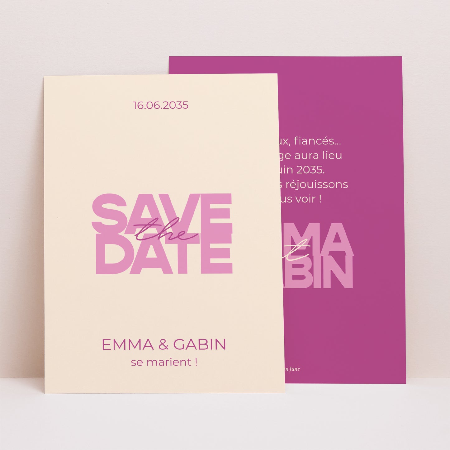 Save the date Mariage Portrait Color Mood photo N° 1