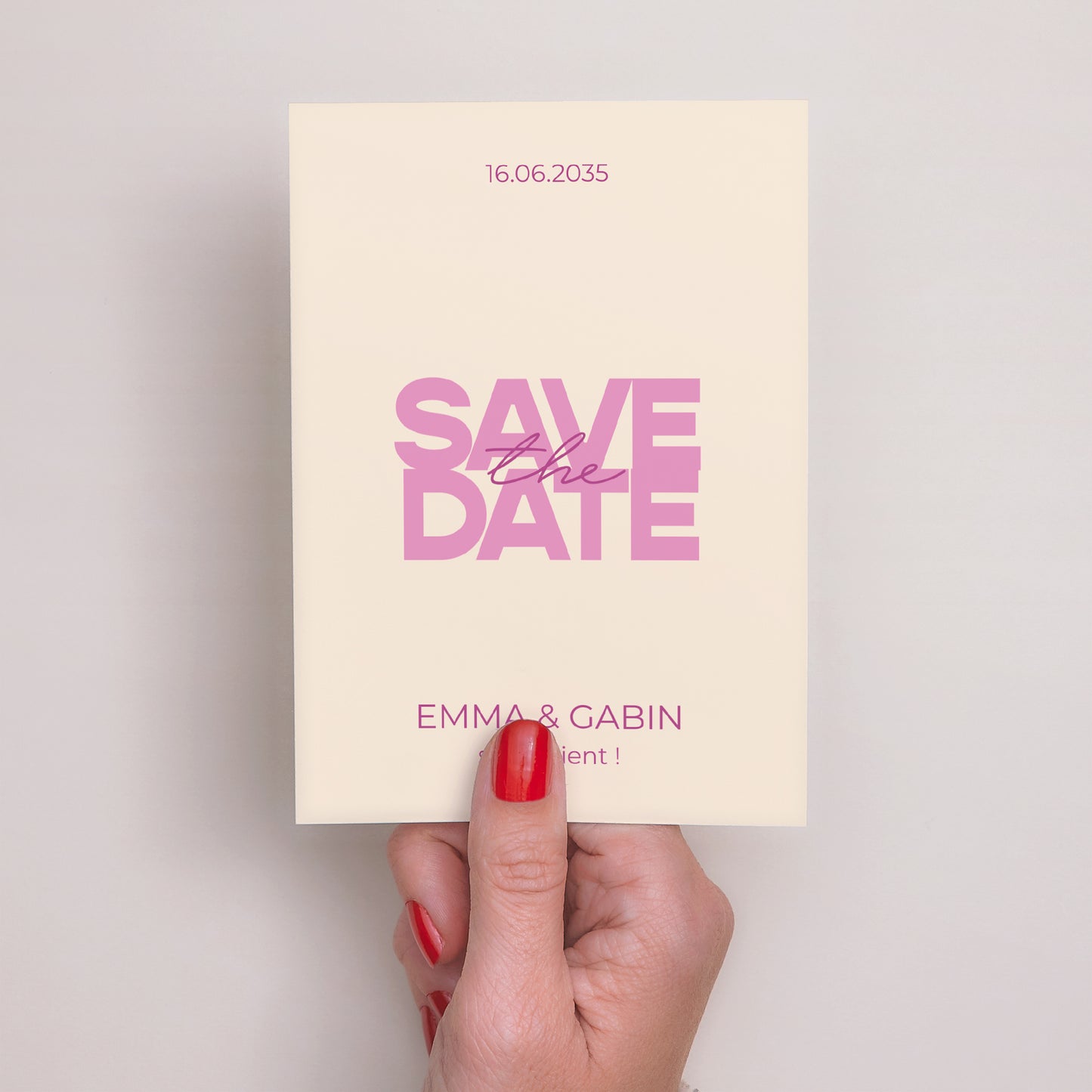 Save the date Mariage Portrait Color Mood photo N° 2