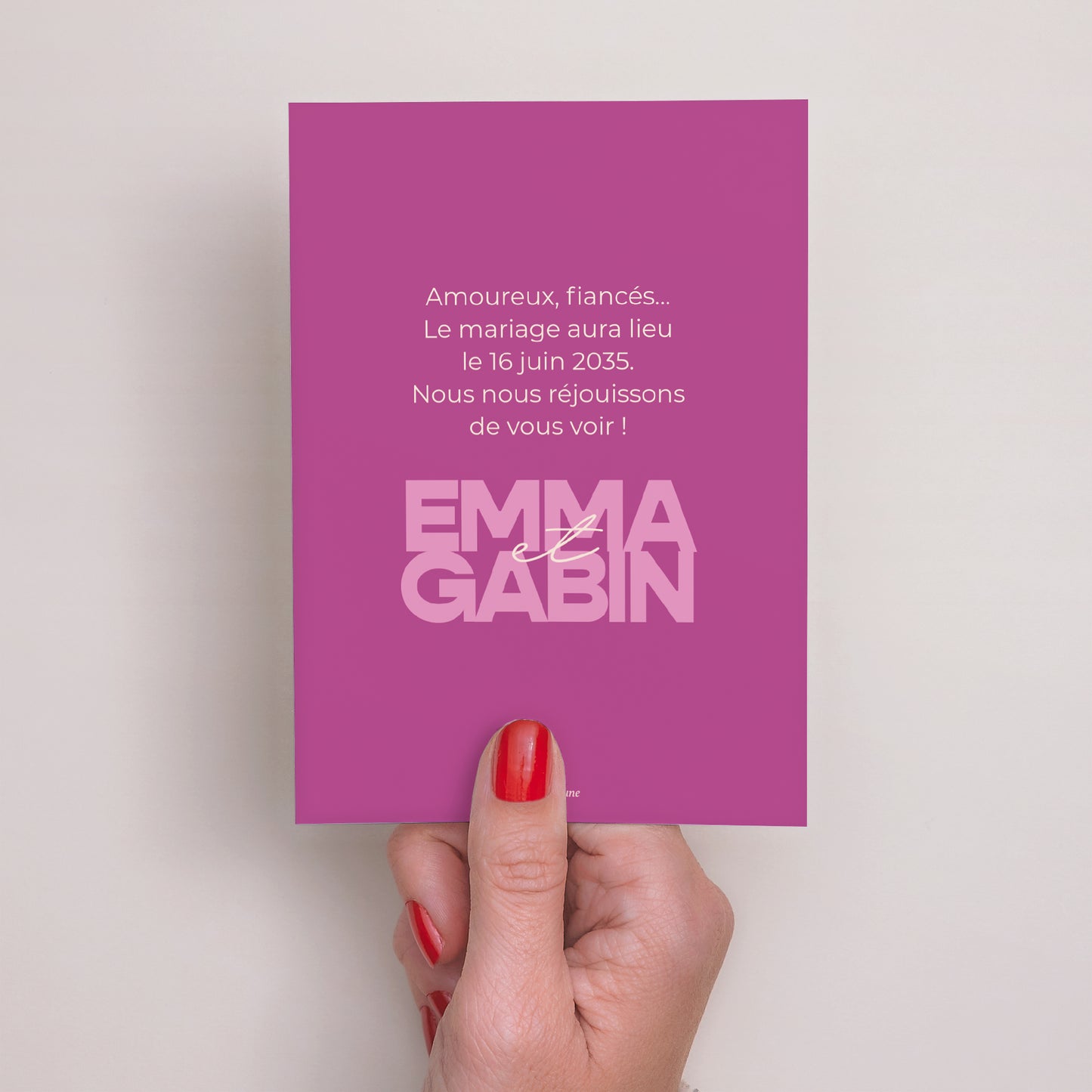 Save the date Mariage Portrait Color Mood photo N° 3