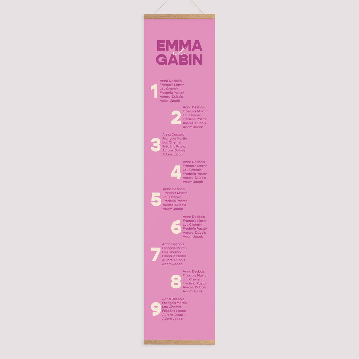 Plan de table Mariage Papier Color Mood photo N° 1