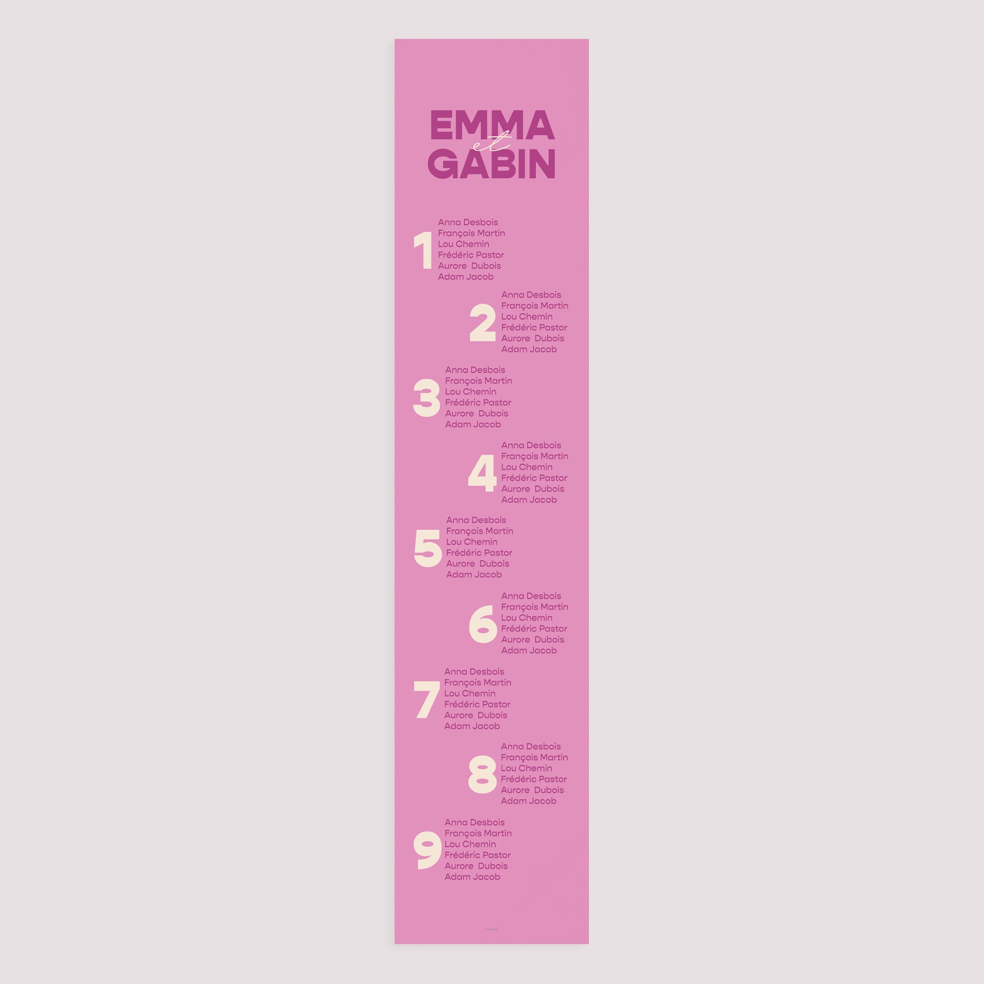 Plan de table Mariage Papier Color Mood photo N° 3