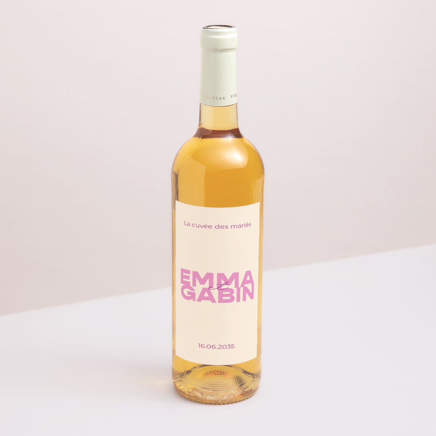 Etiquette bouteille Mariage Portrait Color Mood photo N° 1