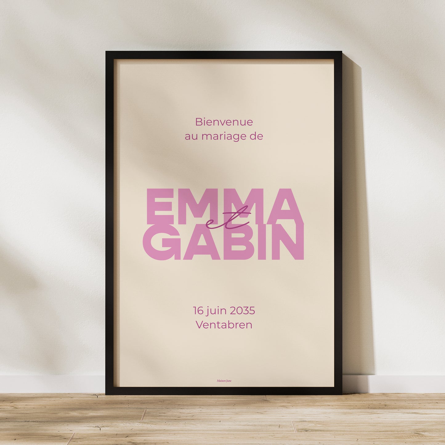 Panneau bienvenue Mariage Portrait 60 x 90 cm Color Mood photo N° 1