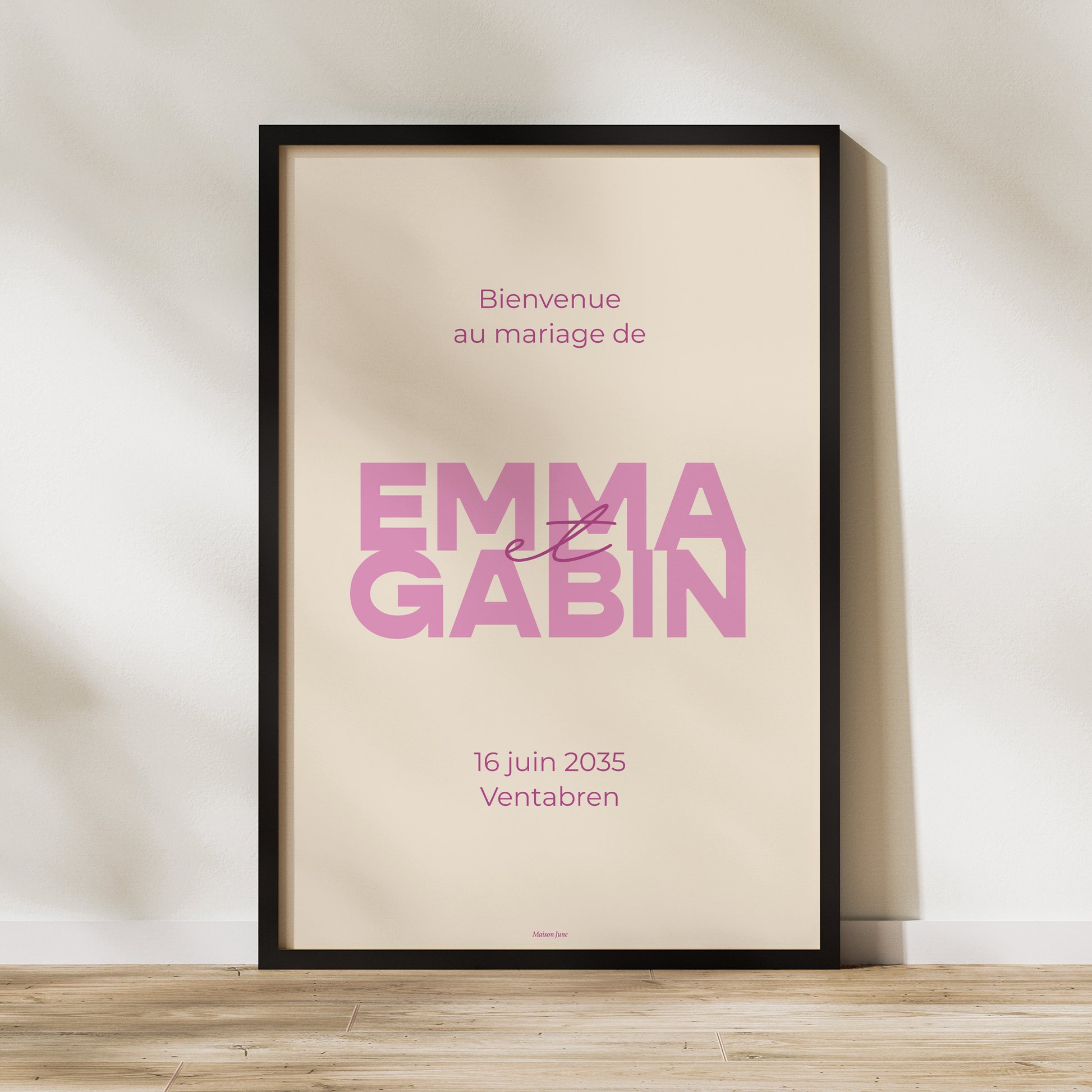 Panneau bienvenue Mariage Portrait 60 x 90 cm Color Mood photo N° 1