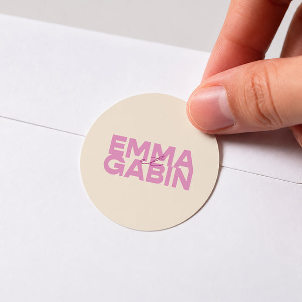 Sticker Mariage Rond Color Mood photo