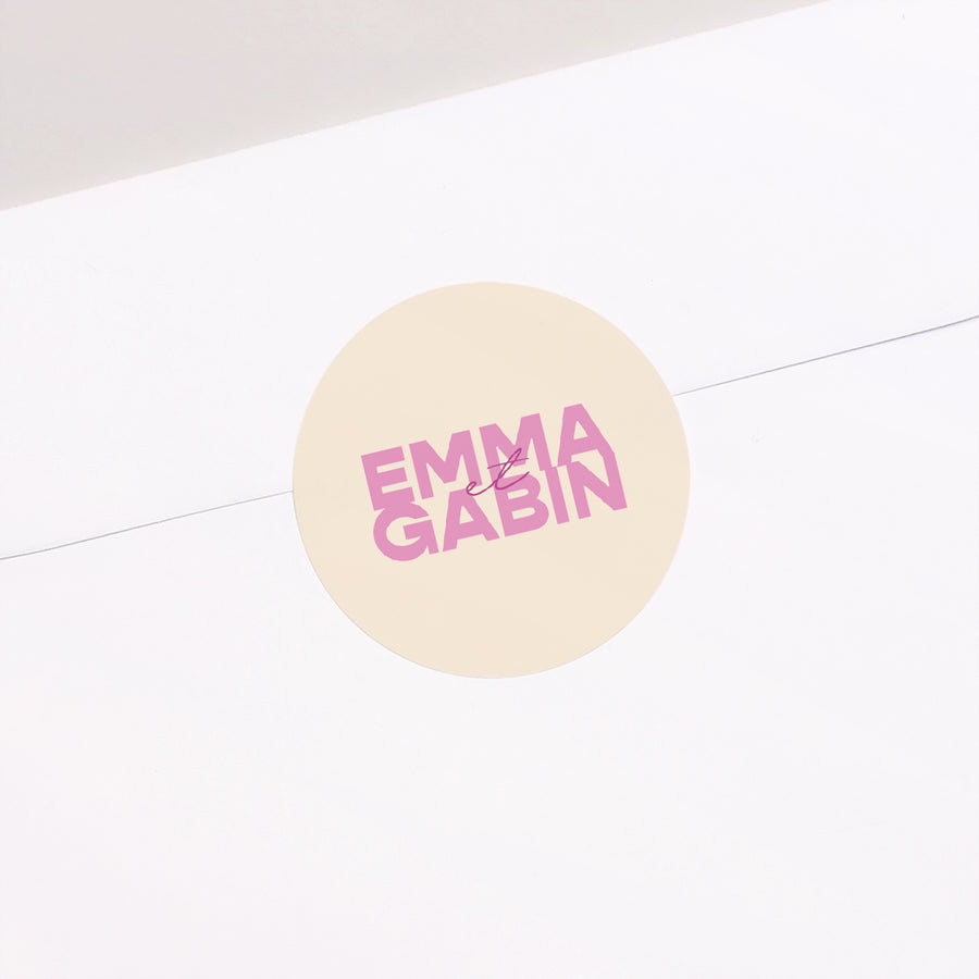 Sticker Mariage Rond Color Mood photo