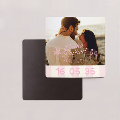 Save the date Mariage Lot de 9, magnétique Lovebirds photo N° 2