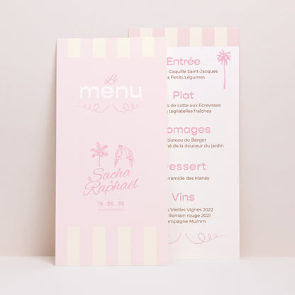 Menu Mariage Panoramique portrait Lovebirds photo N° 1