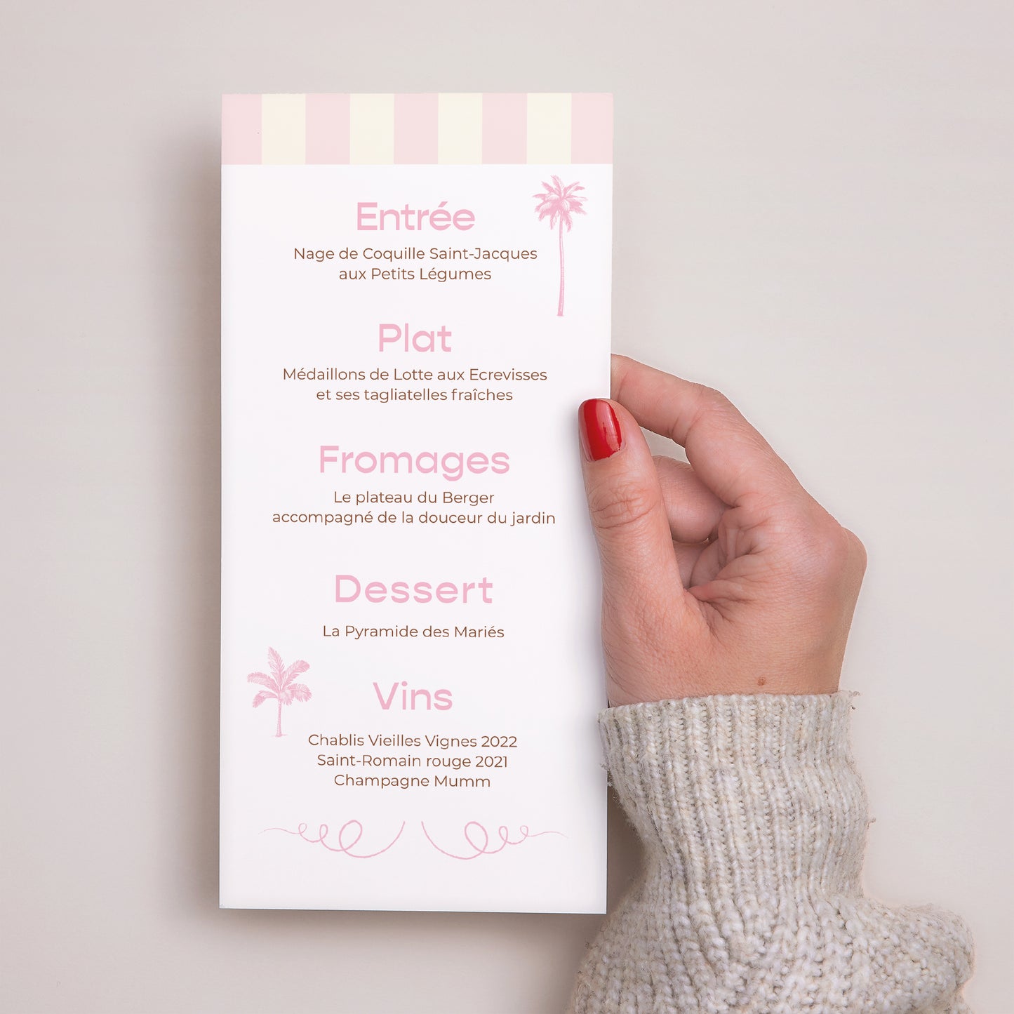 Menu Mariage Panoramique portrait Lovebirds photo N° 3