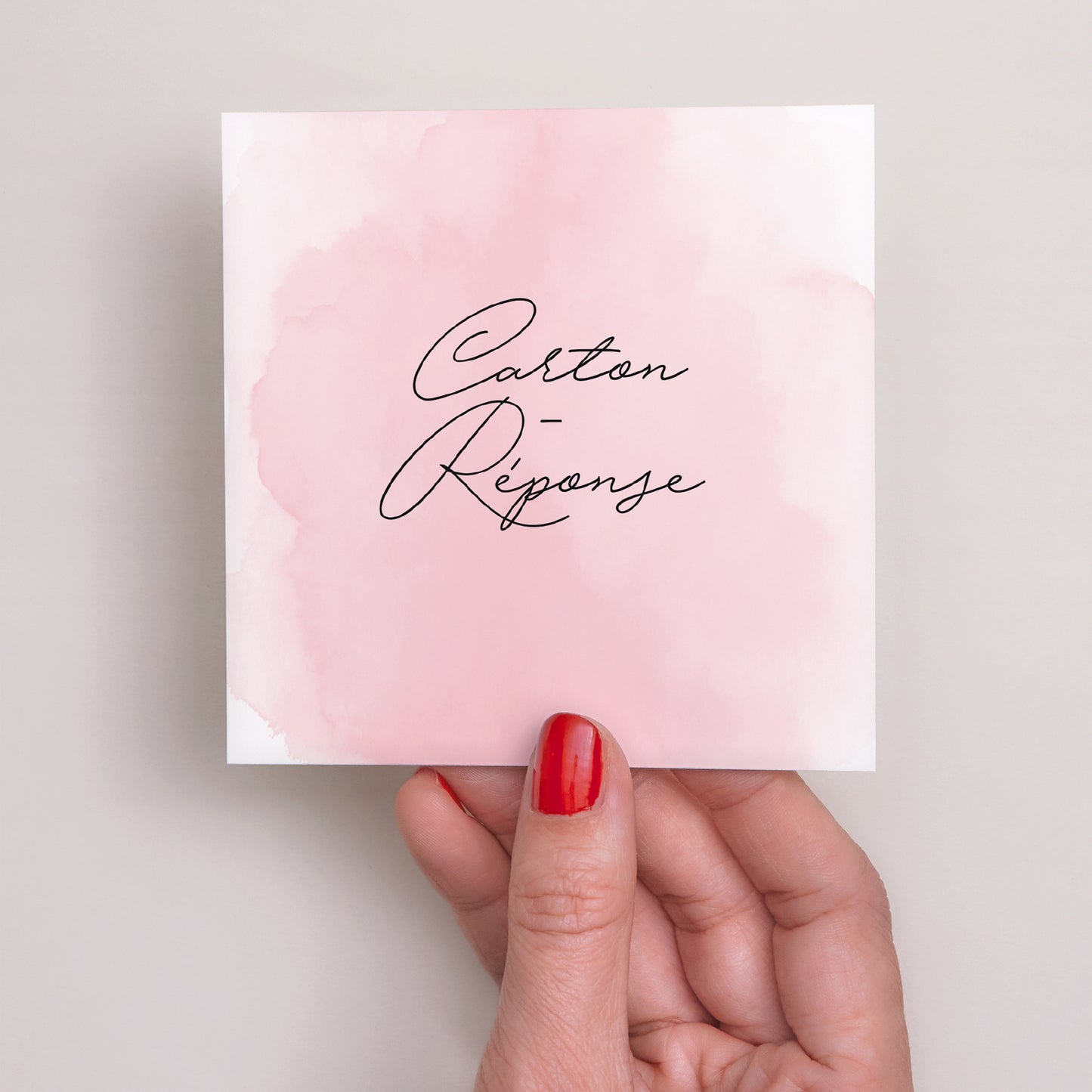 Carton réponse Mariage Carré La Route du Bonheur photo N° 2