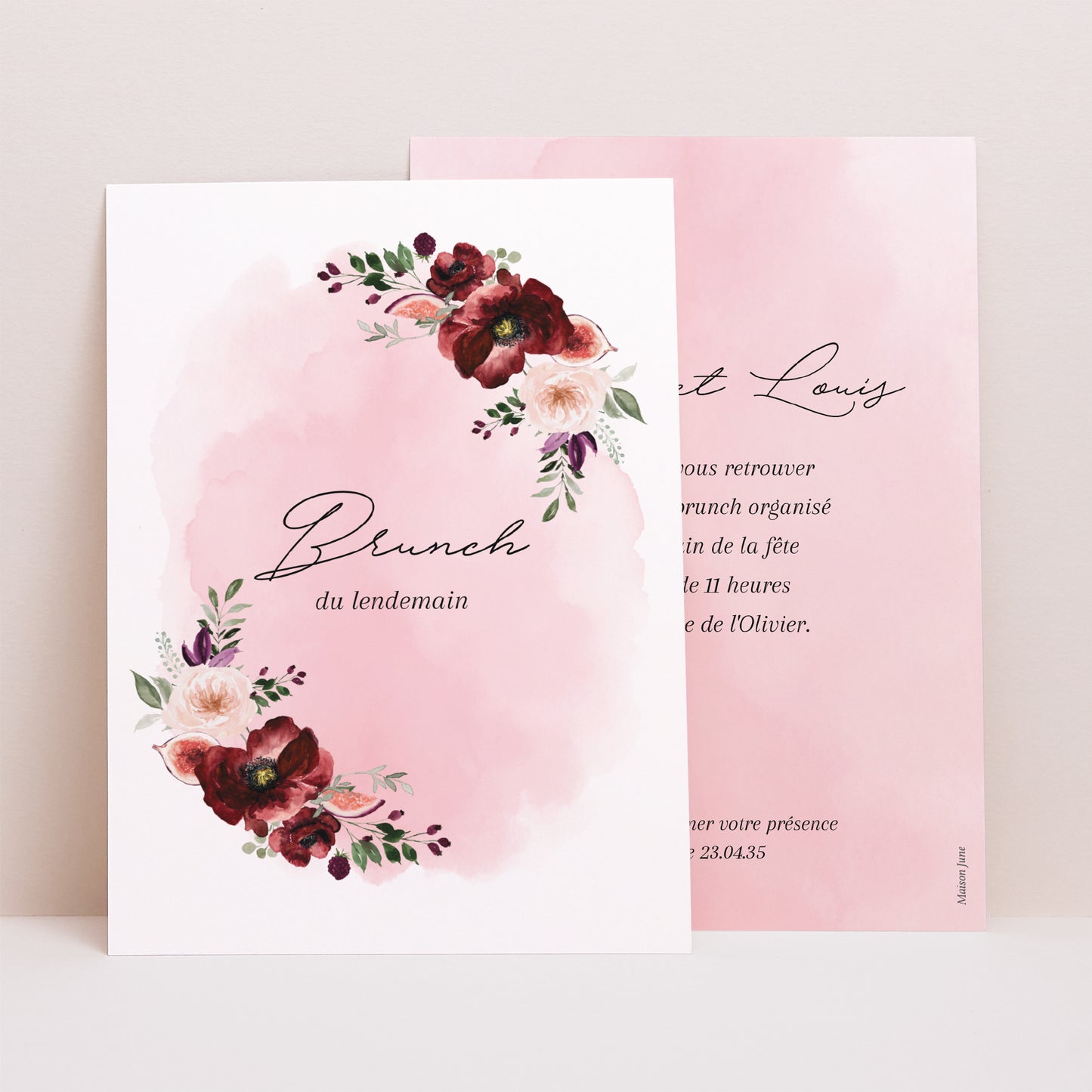 Invitations Mariage Portrait La Route du Bonheur photo N° 1