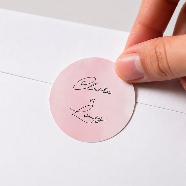 Sticker Mariage Rond La Route du Bonheur photo