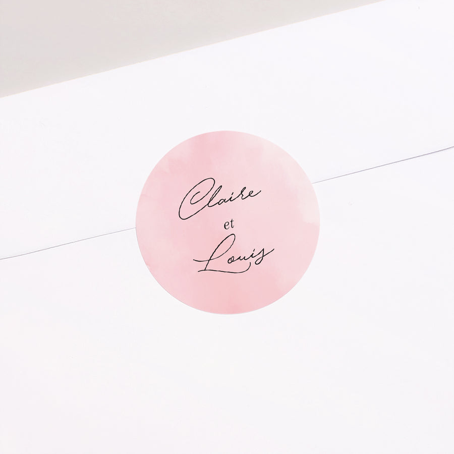 Sticker Mariage Rond La Route du Bonheur photo