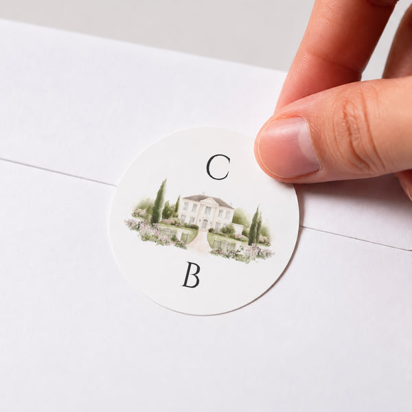 Sticker Mariage Rond L’Écrin du Domaine photo