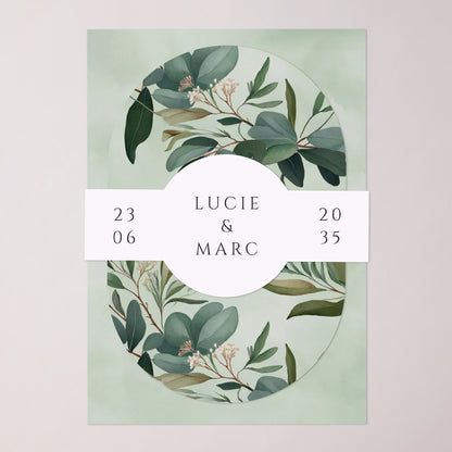 Faire-part Mariage bandeau, 2 cartes Lisière d’Amour photo N° 1