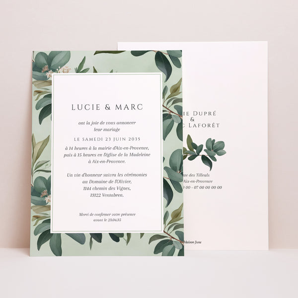 Faire-part Mariage Grand format rectangle Lisière d’Amour photo