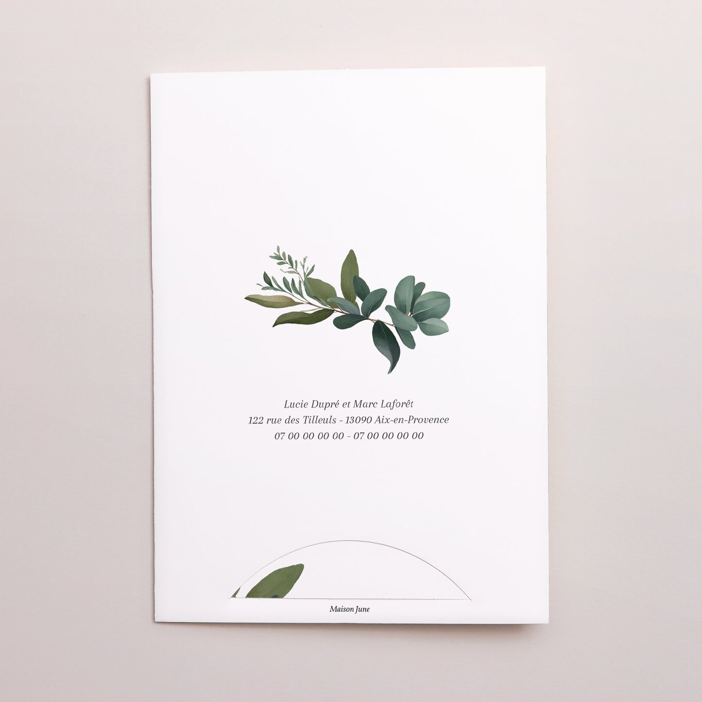 Faire-part Mariage Pochette 2 cartes Lisière d’Amour photo N° 5