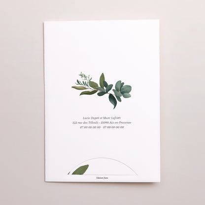 Faire-part Mariage Pochette 2 cartes Lisière d’Amour photo N° 5