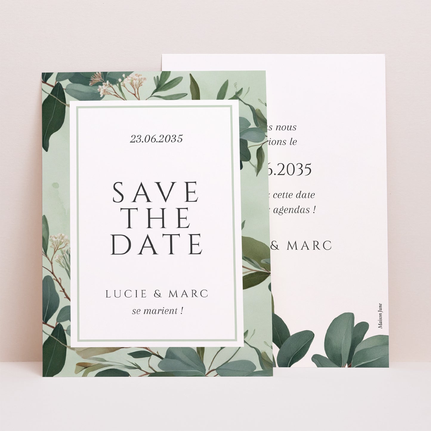 Save the date Mariage Portrait Lisière d’Amour photo N° 1