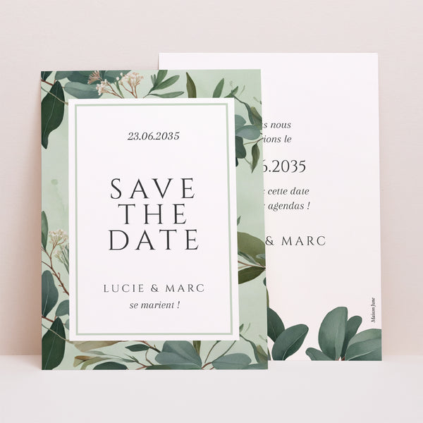 Save the date Mariage Portrait Lisière d’Amour photo