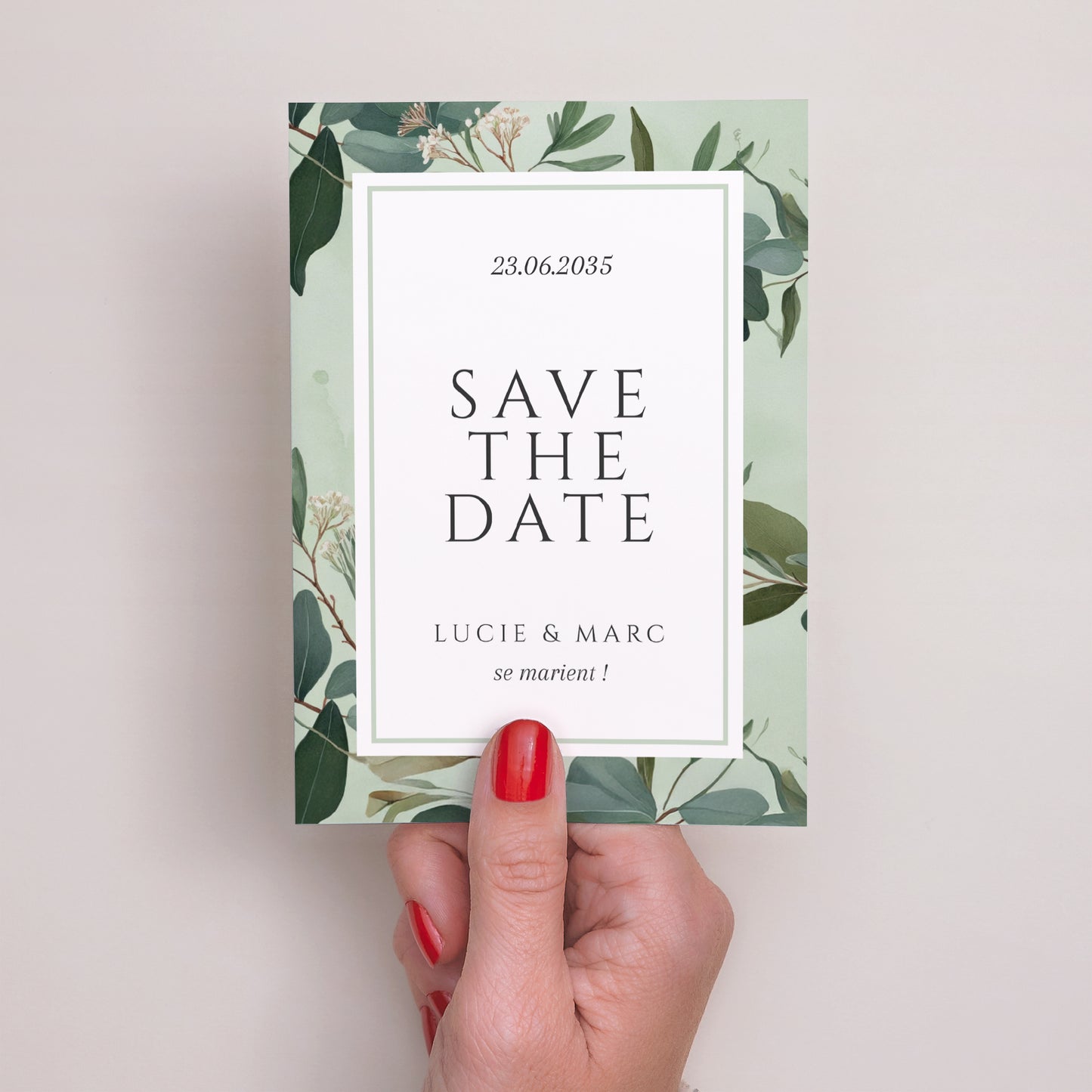 Save the date Mariage Portrait Lisière d’Amour photo N° 2