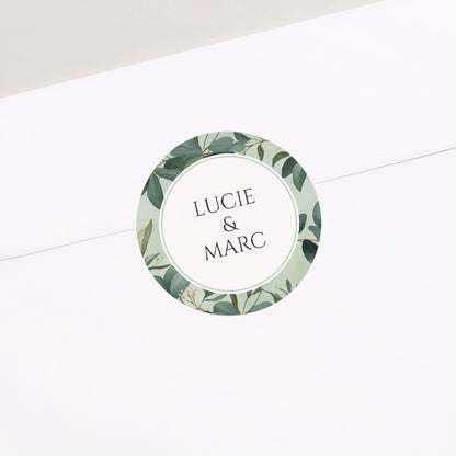 Sticker Mariage Rond Lisière d’Amour photo N° 1