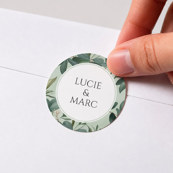 Sticker Mariage Rond Lisière d’Amour photo