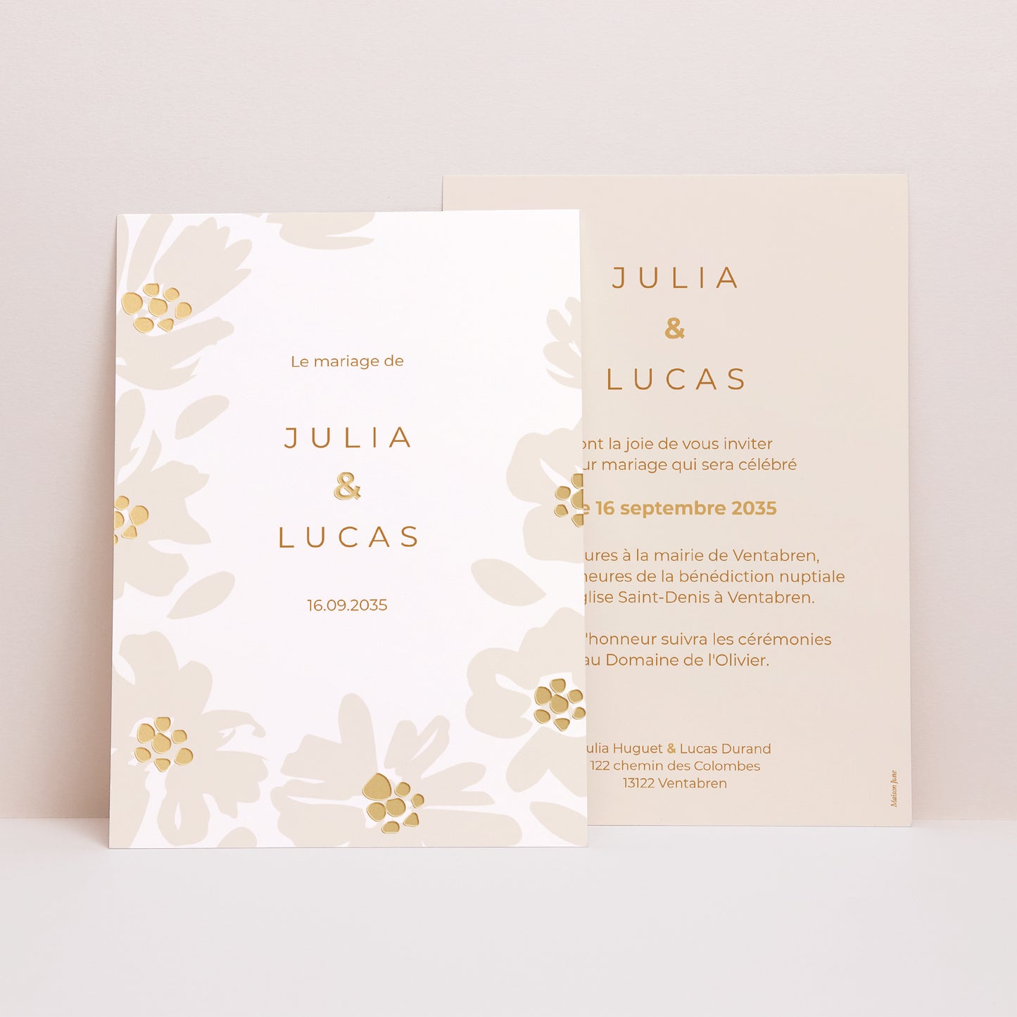 Faire-part Mariage Portrait Flora Graphica photo N° 1