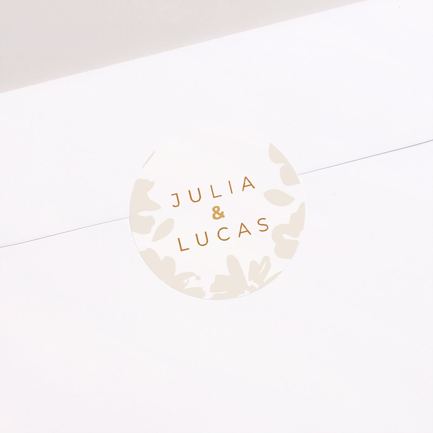 Sticker Mariage Rond Flora Graphica photo N° 1