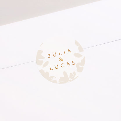 Sticker Mariage Rond Flora Graphica photo N° 1