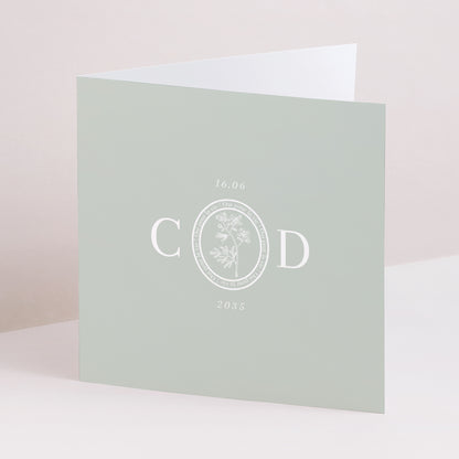 Faire-part Mariage Carré double volet Botanic Seal photo N° 1