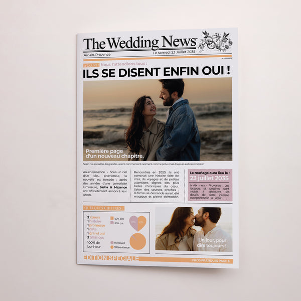 Faire-part Mariage Journal Gazette des Mariés photo