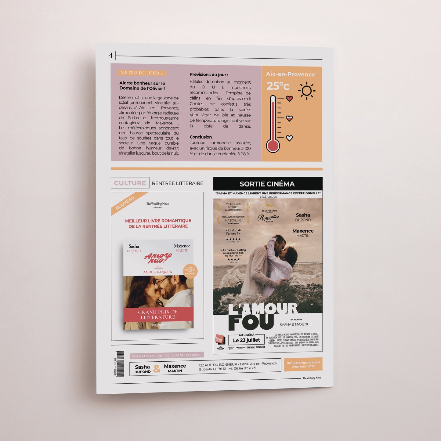 Faire-part Mariage Journal The Wedding News photo N° 3