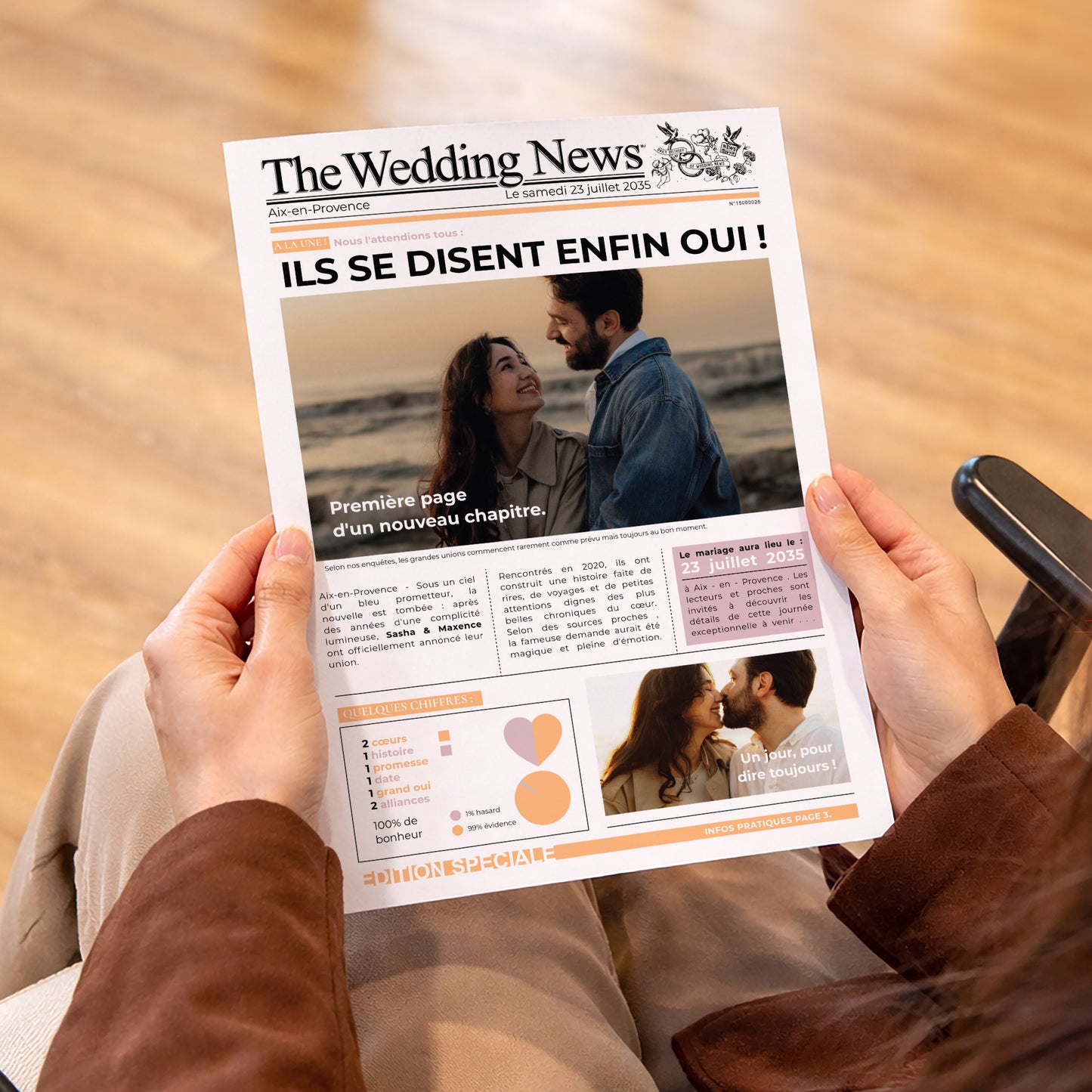 Faire-part Mariage gazette Gazette des Mariés photo N° 2