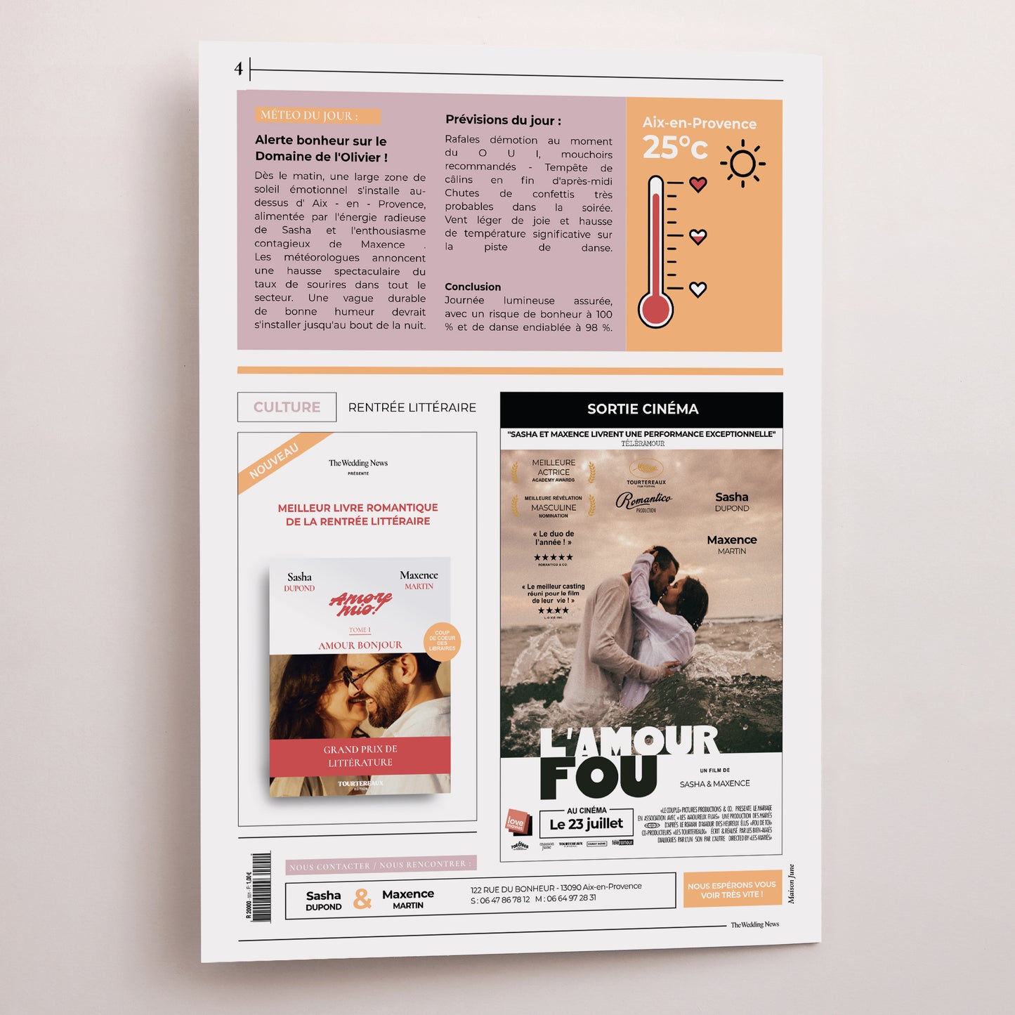 Faire-part Mariage gazette Gazette des Mariés photo N° 4
