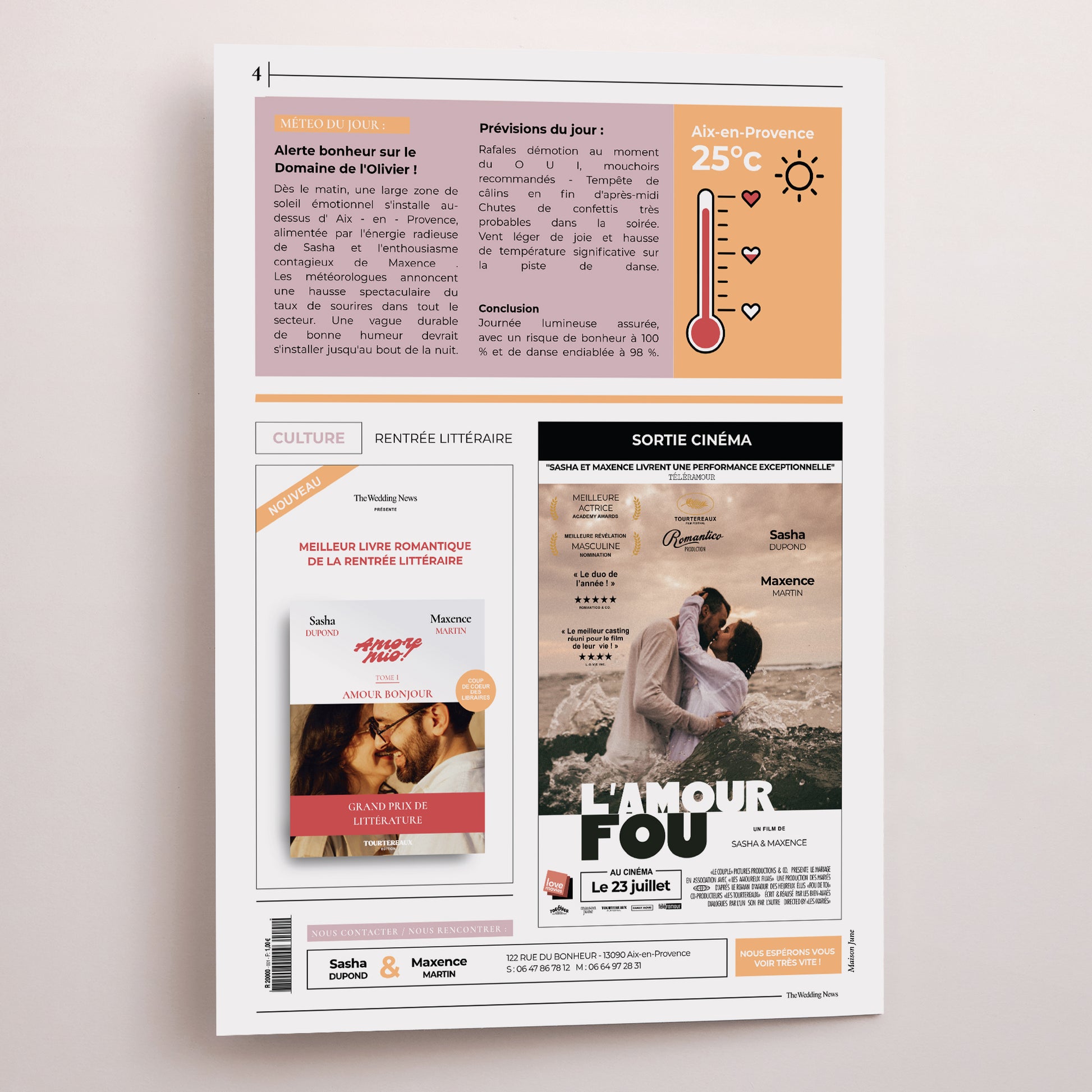 Faire-part Mariage gazette Gazette des Mariés photo N° 4