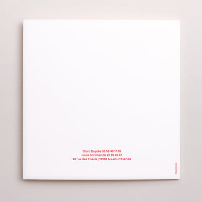 Faire-part Mariage Pochette disque Les Mots Doux photo N° 3