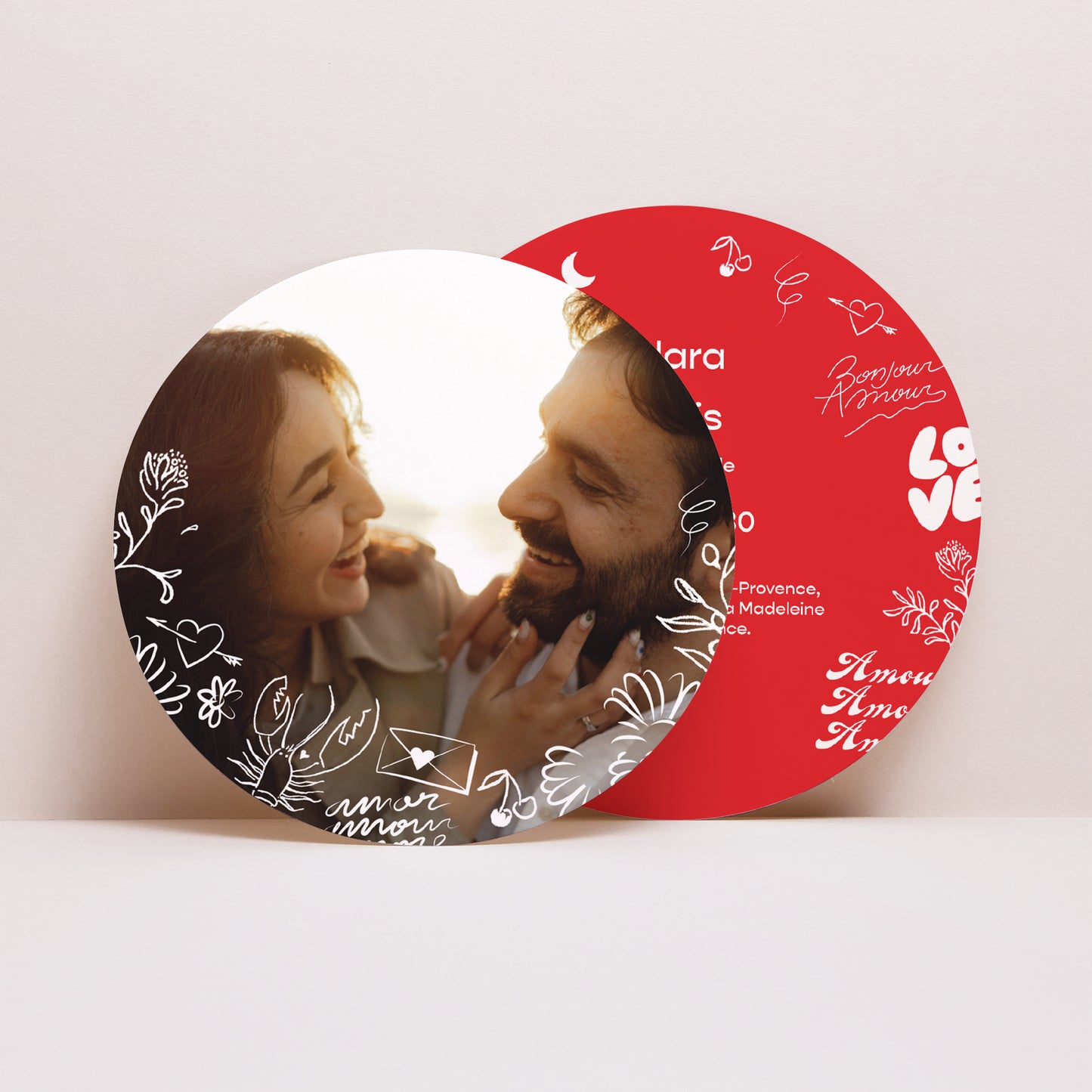 Faire-part Mariage Pochette disque Les Mots Doux photo N° 4