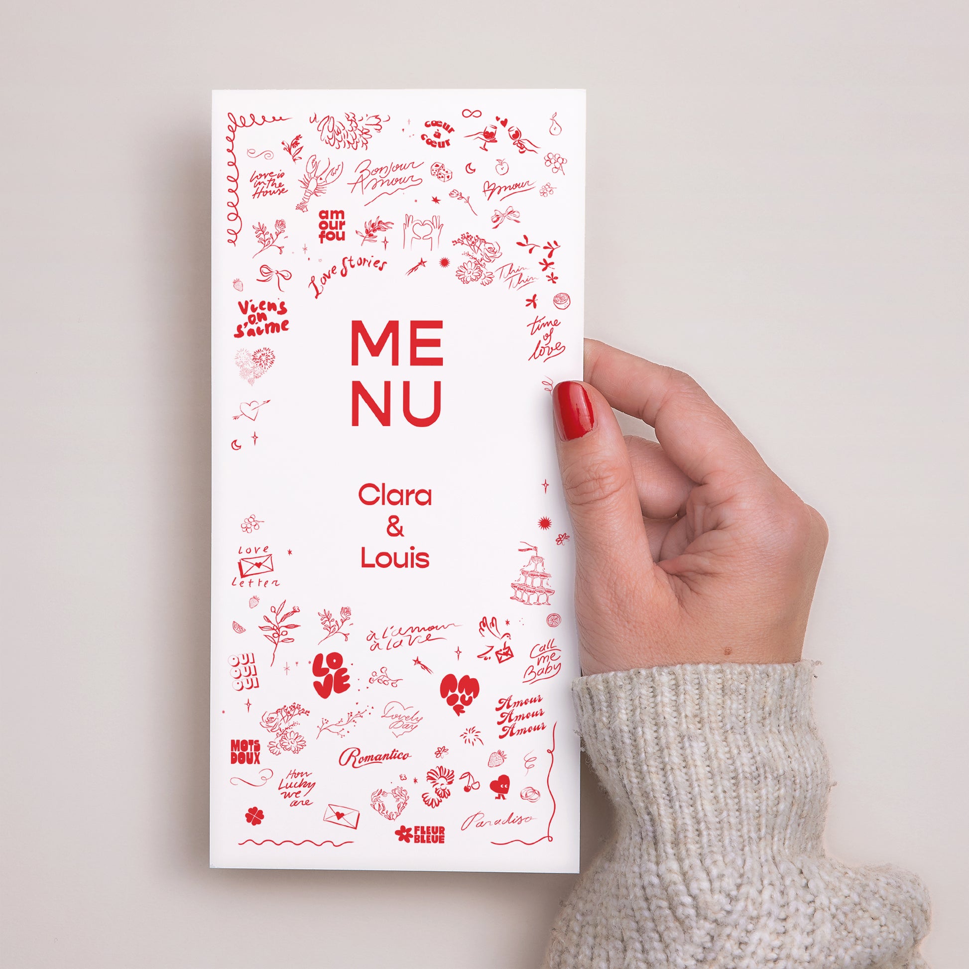 Menu Mariage Panoramique portrait Les Mots Doux photo N° 2